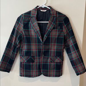 Cat & Jack Boys  Plaid Blazer - Black, Red, and Green